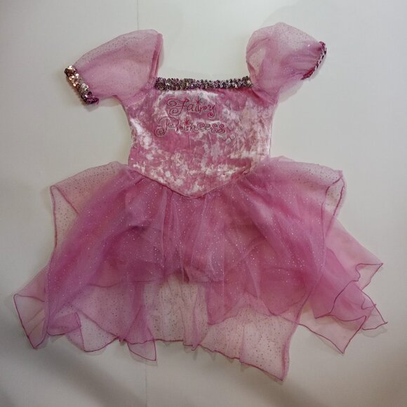 Kloz for Kids Pink Velour Fairy Princess Tutu Dress Size 5 Sequin Sparkle - Picture 2 of 13